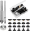 SAVITA 43pcs Snap Fasteners Kit with Setter Base Hollow Punch Tool, Heavy Duty Metal Buttons Snaps for Clothing No Sew Snaps for Leather Jackets J...