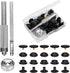 SAVITA 43pcs Snap Fasteners Kit with Setter Base Hollow Punch Tool, Heavy Duty Metal Buttons Snaps for Clothing No Sew Snaps for Leather Jackets J...