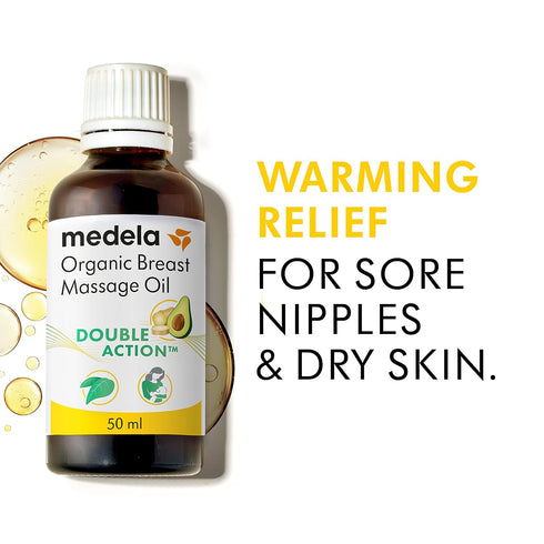 Medela Organic Breast Massage Oil for Breastfeeding Mothers | Relieve Breast Tenderness and Fullness | All-Natural Formula with Nourishing Ingredi...