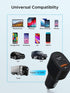 USB C Car Charger 60W Key Power Fast Car Charge USB-C Car Charger Adapter - Dual USB-C and USB-A Ports with 30W & 22.5W Compatible with iPhone 12/...