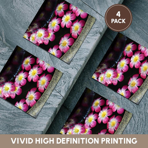 3dRose CST_76058_3 Flowers Floating in Water Fountain, Bangkok, thailand-As36 Aje0004 Adam Jones Ceramic Tile Coasters, Set of 4...