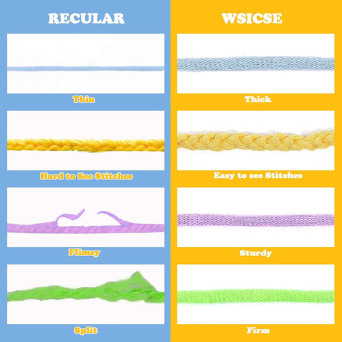 WSICSE 8x50g Beginner Crochet Yarn, Cotton Yarn for Crocheting Easy-to-See Stitches Chunky Thick Soft Yarn for Beginners Crocheting Kit Gifts......