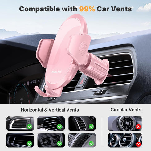 Miracase Phone Holders for Your Car with Newest Metal Hook Clip, Air Vent Cell Phone Car Mount, Hands Free Universal Automobile Cradle Fit for iPh...
