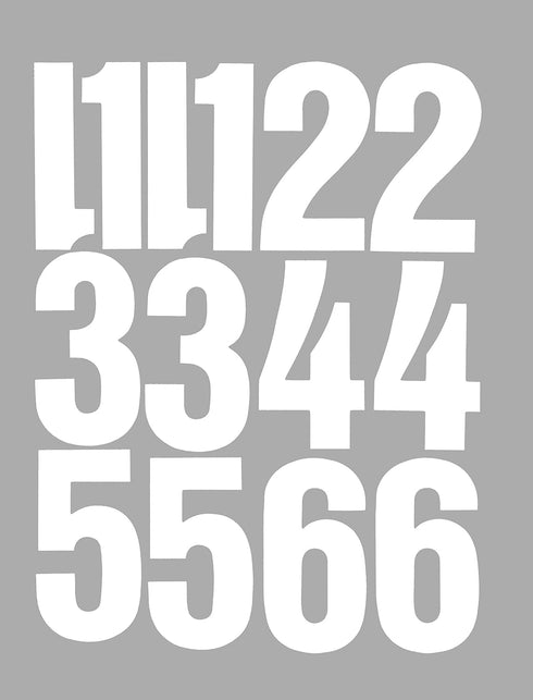 Chartpak Self-Adhesive Vinyl Numbers, 4 Inches High, White, 23 per Pack (01196)...