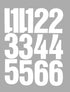 Chartpak Self-Adhesive Vinyl Numbers, 4 Inches High, White, 23 per Pack (01196)...