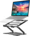 Laptop Tablet Stand, Universal Adjustable Carbon Steel Laptop Computer Stand, Ergonomic Foldable Portable Desktop Tray Cooling Holder Compatible w...