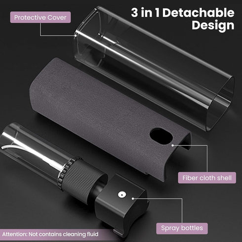 Screen Cleaner, Touch Screen Mist Cleaner, Cell Phone, Laptop and Tablet Screen, 3-in-1 Spray and Microfiber Cloth, Refillable with Water, Alcohol...