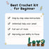 ArwySciI Crochet Kit for Beginners, 4 PCS Potted Kits with Yarn, Step by Step Videos, DIY Crafts for Adults and Kids, Gifts for Crochet Lovers, Bi...
