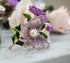 Gyn&Joy Butterfly Brooches Embroidered Wings Enamel Daisy Flower Brooch Pin For Women...