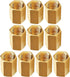 MuHize Brake Line Unions - 10 PCS Brass Inverted Flare Brake Line Unions (3/8" - 24 Threads) Assortment for 3/16" Brake Line Tube Fittings...