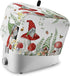 Mushroom Gnomes Toaster Cover 2 Slice, Small Kitchen Appliance Covers, Spring Floral Teal Botanical Toaster Oven Cover with Loop, Bread Machine Co...