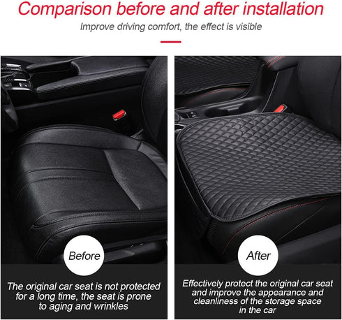 Moly Magnolia Leather Car Seat Cover/Protector, Car Seat Cushion, Comfortable, Compatible with 90% Vehicles, Cars, SUVs, Car Interior Accessories ...
