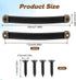 2 Pcs Leather Handles for Drawers Leather Handle Suitcase Luggage Pulls Trunk Handles Cabinet Handles Leather Strap Handles with Mounting Screws M...