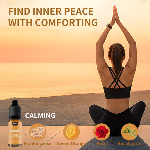 Essential Oil Blends, Essential Oils Set for Diffusers for Home, Well-Being Kit- Spearmint Tea, Calming, Dreams, Relaxing, Mood, Fresh Air Aromath...