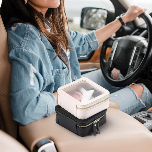 WantGor Small Cosmetic Bag, Mini Makeup Bag Women Clear Pouch Cosmetics Bags Travel Toiletry Bag Tiny Make Up Organizer Case with Zipper for Purse...