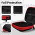 MOLOVA Square Earbud Case Portable EVA Carrying Case Storage Bag Cell Phone Accessories Organizer with Carabiner for Earphone, Earbud, Earpieces, ...