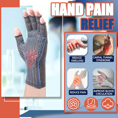 DRNAIETY 2 Pairs Compression Gloves for Hand Arthritis, Rheumatoid, Osteoarthritis, Carpal Tunnel Pain for Women & Men, Anti-Slip Glue dot Gloves ...