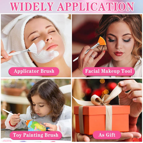 60 Pcs Fan Facial Brush Multi Use Mask Brush Slim Soft, Face Mask Applicator Makeup Cosmetic Skincare Tools for Women Girls Esthetician Mud Clay M...