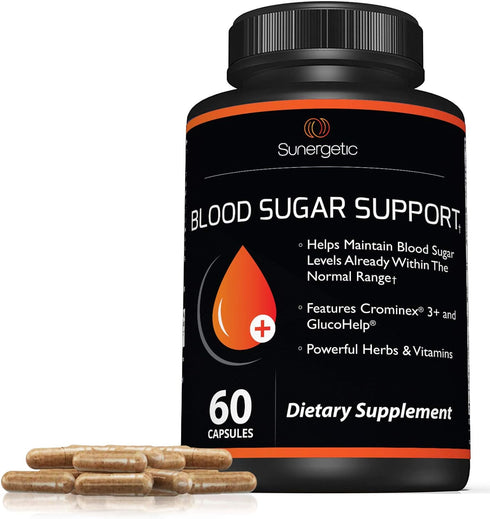 Premium Blood Sugar Support Supplement–Supports Healthy Blood Sugar Levels Already Within Normal Range – Includes Bitter Melon Extract, Vanadium, ...