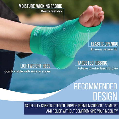 SB SOX Ankle Compression Sleeve - Plantar Fasciitis Compression Socks - Best Arch Support for All Day Wear - Relief for Heel Pain and Night Splint...