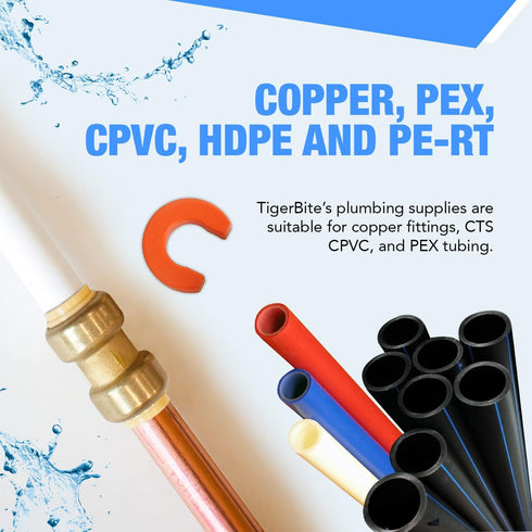 1/2" Straight Coupling U008LF with Disconnect Clip - Push to Connect Plumbing Supplies - Lead-free Brass Fittings for Copper, PEX, CPVC, HDPE and ...