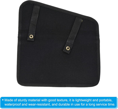 PATIKIL Beach Chair Armrest Bag, Folding Chair Side Pocket Portable Cup Holder Books Snacks Storage Bag for Camping Outdoors, Black...