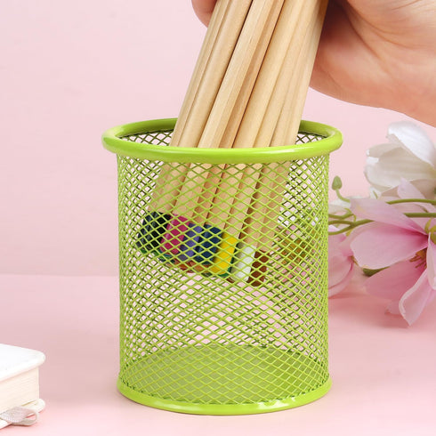 Tamaki Pen Holder Cup for Desk, Wire Mesh Pencil Cup Holder for Desk Office Pen Organizer (Green)...