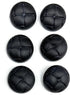 6-1-1/16 '' Faux Leather Black Buttons Sets Folded Design,-Ideal Leather Replacement Button Set for Your Favorite Harris Tweed, Camel-Hair, Cashme...