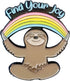 Stickeroonie Cute Sloth Premium Handmade Enamel Lapel Pin Brooch Badge- Find Joy Rainbow Meditating Sloth- 1.2 inch...