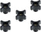 POWERTEC 1/4"-20 4 Point Knobs 5 Pack, Clamping Knobs with Steel Insert for T Track Bolts, Thumb Screw Threaded Knobs for T Track Accessories, Fea...