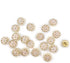 Clear Acrylic Pink Resin Flower Golden Metal Base Shank Buttons 20 Pcs - 18mm, 23/32"...