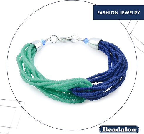 Beadalon Spin-N-Bead, Mini Size Bead Spinner Bowl Includes 1 Curved Big Eye Needle for Easy Bead Stringing and Jewelry Making, Natural...