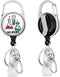 LAB LIFE Medical Badge Reel Retractable Heavy Duty with 360°Swivel Carabiner Clip, Laboratory Science ID Badge Holder Retractable, Nurse Teacher I...