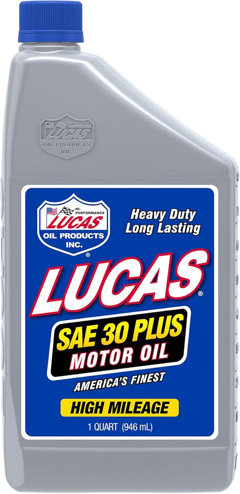 Lucas Oil 10053 High Mileage SAE 30 Plus Motor Oil - 1 Quart...