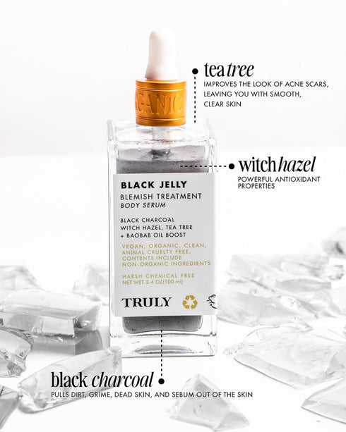 Truly Beauty Black Jelly Blemish Treatment Body Serum 3.1 OZ...