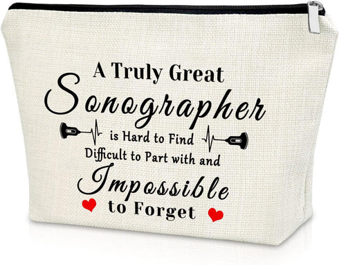 Sonographer Ultrasound Technician Gifts Makeup Bag Sonographer Gifts for Women Sonographer Appreciation Gift Cosmetic Bag Retirement Gift Birthday...