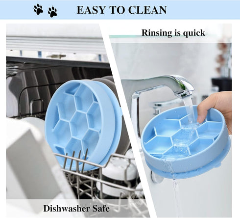 Silicone Slow Feeder Dog Bowls for Small Dogs/Medium Sized Dog - Slow Feeder Cat Bowl Wet Food/Dry Food - Cat Slow Feeder Bowl - Slow Cat Feeder B...