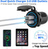 5 Pack Quick Charge 3.0 12V USB Outlet, Qidoe Waterproof QC3.0 Dual USB Power Outlet with Touch Switch Fast Car Charger Socket for 12V-24V Car Gol...