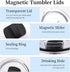 2 Pack Tumbler Lid for Yeti with Magnetic Slider Switch,Reusable Replacement Lids Compatible for Yeti 20 oz Tumbler,Travel Spill Proof Cup Lids Co...
