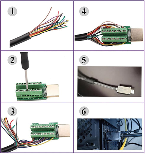 Oiyagai HDMI Solderless Male Quick Connector, Port Terminal Solderfree Breakout Connector Board with Case Accessories...