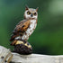 Garden Resin owl Statue,Decor for Outside Ornaments,Garden Decorations owl,Garden Accessories Outdoor Patio Lawn 7 inch Tall Brown...
