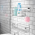 Adhesive Shower Caddy 2 Pack Shower Organizer Shelf, No Drilling Stainless Steel Bathroom Storage Rack for Inside Shower Shampoo Conditioner Holde...