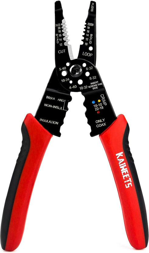 KAIWEETS Wire Stripper 10-22 AWG Wire Splicer Cable Stripper Multipurpose Wire Stripping Tool Electrical Wire Pliers with Screw Cutter...