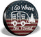 I Go Where I'm Towed American Flag Spare Tire Cover Dust-Proof Universal 16 Inch Wheel Camper Spare Tire Cover Fit for RV Trailer Truck Jeep SUV R...