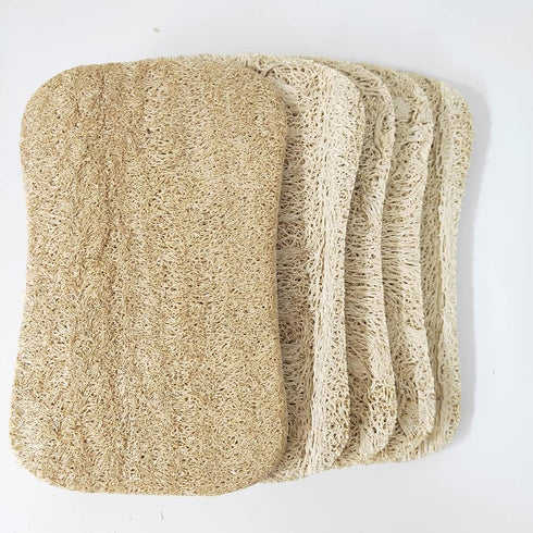 Natural Waist Shape Organic Cellulose Loofah Pad Kitchen Cleaning Dish Loofah Sponge Pad (5, 4.75x3.15)...