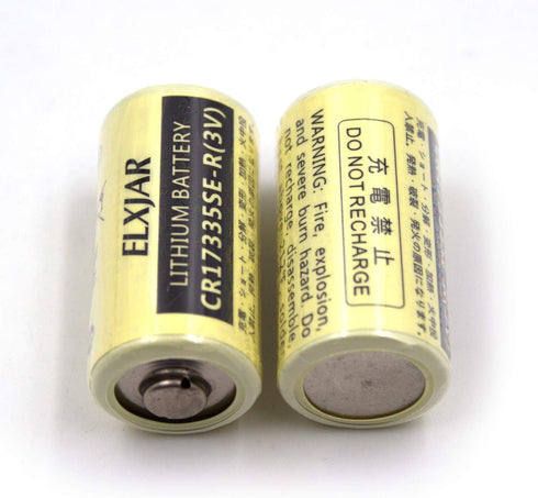 elxjar (2-Pack) 3V CR17335SE 2/3A Lithium Manganese Dioxide Battery, Replacement for Sanyo/FDK CR17335SE...