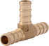 SharkBite 3/8 Inch Crimp Tee, Brass Plumbing Fitting, PEX Pipe, PE-RT, UC360LFA...
