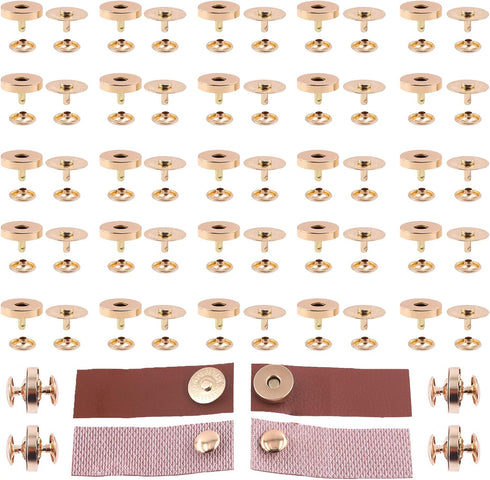 Wokape 30 Set Magnetic Button Sewing Clasps Snaps Fasteners (Gold-18MM-30Pcs) - 18mm Round Strong Magnetic Button Clasps Snaps Purse Handbag with ...
