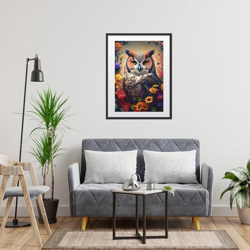 MOGTAA Owl Diamond Art Painting Kits for Adults, Full Drill Flowers Diamond Painting Kits for Beginners, DIY 5D Diamond Dots Kits Animal Gem Craft...