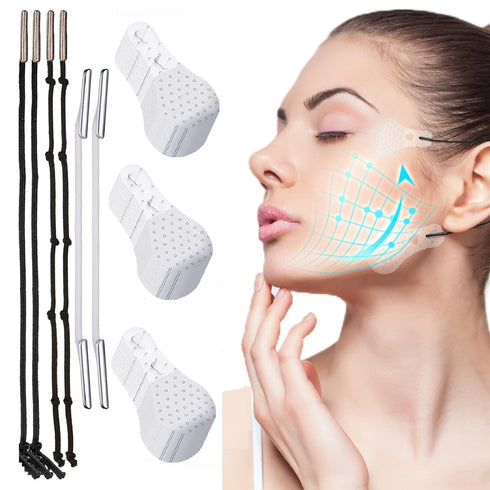 90Pcs face lift tape invisible,face lift tape,High Elasticity Instant Face Lift Tape V-Shaped For Lifting Sagging Skin, Hide Double Chin & Facial ...